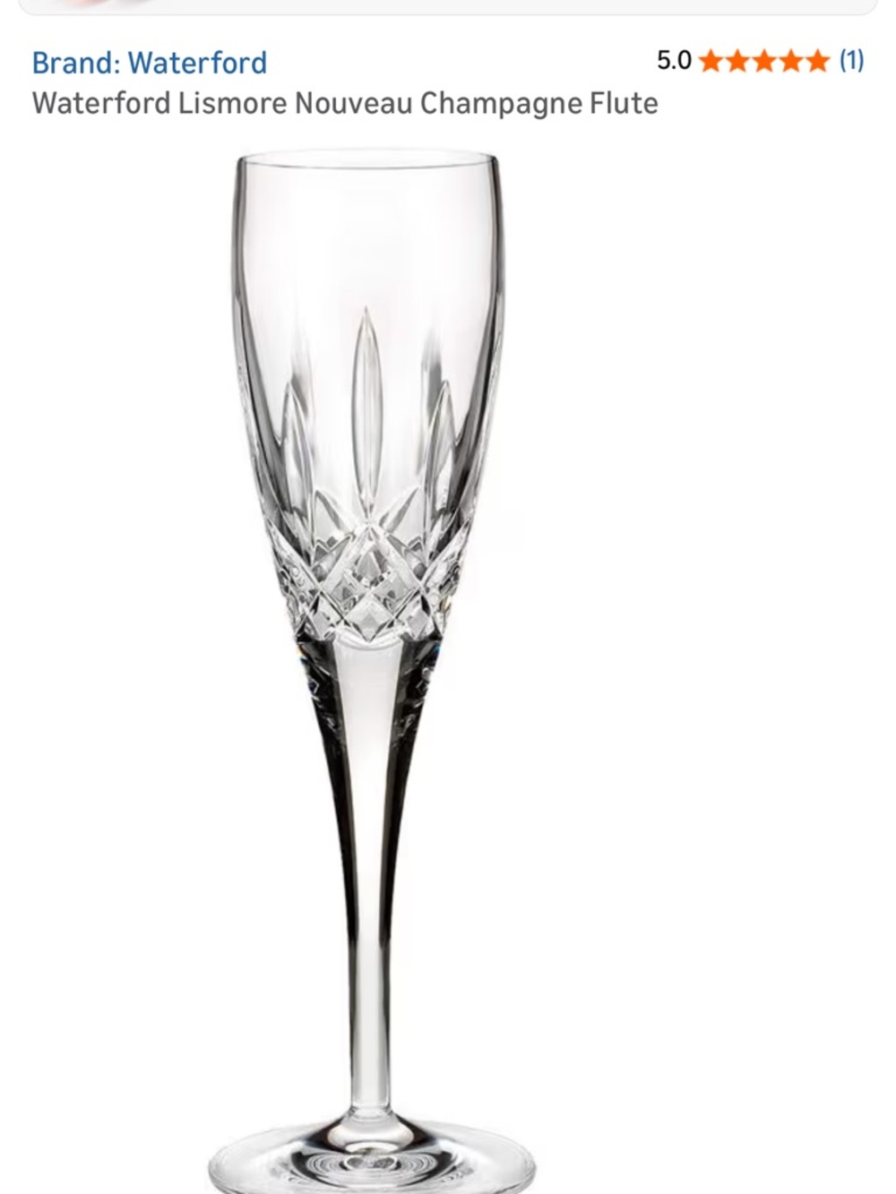 Waterford Lismore Nouveau Champagne Flutes (Pair!)